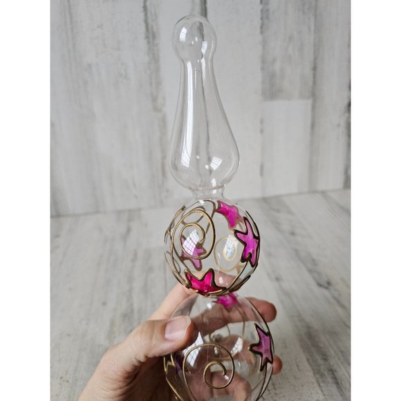 Star glass tree topper gold pink blue Xmas tree - Picture 4 of 11